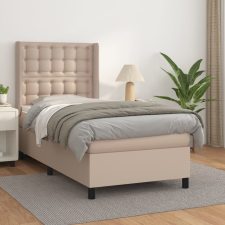 vidaXL cappuccino színű műbőr rugós ágy matraccal 100 x 200 cm ágy és ágykellék
