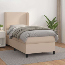 vidaXL cappuccino színű műbőr rugós ágy matraccal 100 x 200 cm ágy és ágykellék