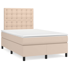 vidaXL cappuccino színű műbőr rugós ágy matraccal 120 x 200 cm ágy és ágykellék