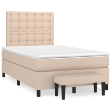 vidaXL cappuccino színű műbőr rugós ágy matraccal 120 x 200 cm ágy és ágykellék