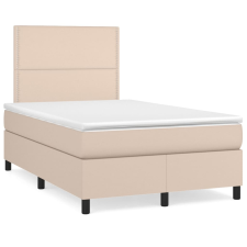 vidaXL cappuccino színű műbőr rugós ágy matraccal 120 x 200 cm (3142778) ágy és ágykellék