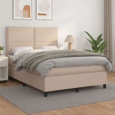 vidaXL cappuccino színű műbőr rugós ágy matraccal 140 x 190 cm ágy és ágykellék