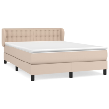 vidaXL cappuccino színű műbőr rugós ágy matraccal 140 x 190 cm (3127312) ágy és ágykellék