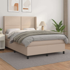 vidaXL cappuccino színű műbőr rugós ágy matraccal 140 x 200 cm ágy és ágykellék