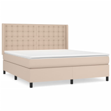 vidaXL cappuccino színű műbőr rugós ágy matraccal 180 x 200 cm (3132518) ágy és ágykellék