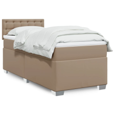 vidaXL cappuccino színű műbőr rugós ágy matraccal 80 x 200 cm ágy és ágykellék