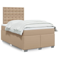 vidaXL cappuccino színű műbőr rugós ágy matraccal 80 x 200 cm ágy és ágykellék