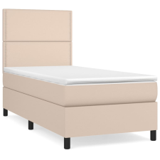 vidaXL cappuccino színű műbőr rugós ágy matraccal 80 x 200 cm (3142754) ágy és ágykellék