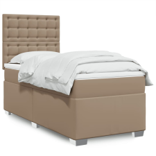 vidaXL cappuccino színű műbőr rugós ágy matraccal 90 x 190 cm ágy és ágykellék