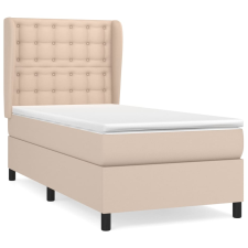 vidaXL cappuccino színű műbőr rugós ágy matraccal 90 x 200 cm (3129014) ágy és ágykellék
