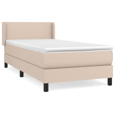 vidaXL cappuccino színű műbőr rugós ágy matraccal 90 x 200 cm (3130642) ágy és ágykellék