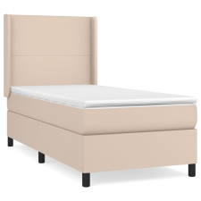 vidaXL cappuccino színű műbőr rugós ágy matraccal 90 x 200 cm (3132362) ágy és ágykellék