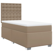 vidaXL cappuccino színű műbőr rugós ágy matraccal 90 x 200 cm (3290707) ágy és ágykellék