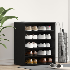 vidaXL Cipőszekrény Fekete tölgy Szerelt fa 60 x 35 x 70 cm Tárolás bútor
