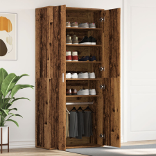 vidaXL Cipőszekrény régi fa 80x39x180 cm Szerelt fa bútor