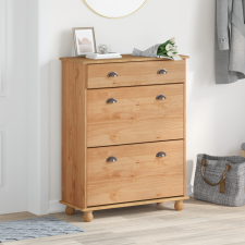 vidaXL Cipőtároló "ASKIM" 85x35x108 cm Tömör Fenyő bútor