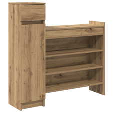 vidaXL Cipőtartó Kézműves tölgy 100.5x28x100 cm Mérnöki Fa (871387) bútor