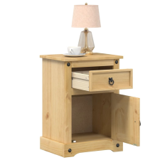 vidaXL Corona tömör fenyőfa éjjeliszekrény 45x35x64 cm bútor