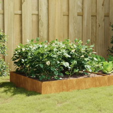 vidaXL corten acél kerti magaságyás 100x100x33,5 cm kerti tárolás