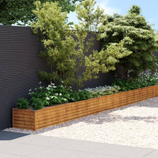 vidaXL corten acél kerti magaságyás 1152x50x36 cm kerti dekoráció