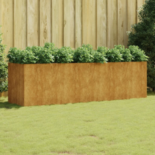 vidaXL corten acél kerti magaságyás 280x80x80 cm kerti tárolás