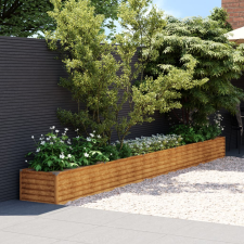 vidaXL corten acél kerti magaságyás 482x50x36 cm kerti dekoráció