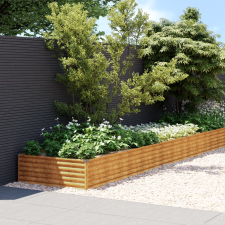 vidaXL corten acél kerti magaságyás 579x100x36 cm kerti dekoráció