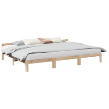 vidaXL családi ágykeret matrac nélkül 270x200 cm tömör fa fenyőfa ágy és ágykellék