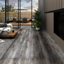 vidaXL Csíkos famintás 2 mm-es PVC padlóburkolat 5,26 m² építőanyag