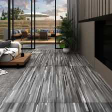 vidaXL csíkos szürke öntapadó PVC padlóburkoló lapok 2,51 m² 2 mm dekorburkolat