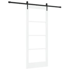 vidaXL Csúszó Ajtó Hardver Készlet Fehér 83x202 cm Szilárd Fa Fenyő (3332390) nyílászáró