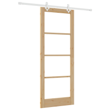 vidaXL Csúszó Ajtó Hardver Készlettel 83x211 cm Tömör Fenyő (3332223) nyílászáró