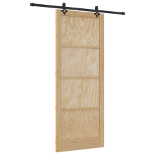 vidaXL Csúszó Ajtó Hardver Készlettel 93x232 cm Masszív Fenyő (3333518) nyílászáró