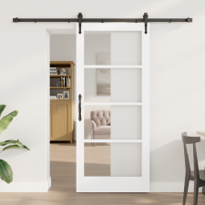 vidaXL Csúszó Ajtó Hardver Készlettel 'ORKDAL'Fehér 78x202 cm nyílászáró
