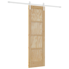 vidaXL Csúszó Ajtó hardverkészlettel 61x198.5 cm Tömör Fa Fenyő (3333240) nyílászáró