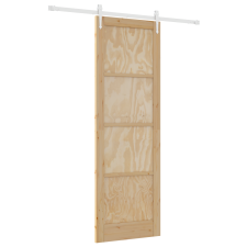 vidaXL Csúszó Ajtó Hardverrel 78x232 cm Tömör Fenyőfa (3333698) építőanyag