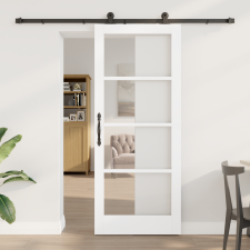 vidaXL Csúszó Ajtó Készlet 'ORKDAL'Fehér 83x202 cm nyílászáró