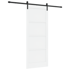 vidaXL Csúszó Ajtó Szerelvény Készlettel Fehér 86x211 cm Szilárd Fenyő (3333317) nyílászáró