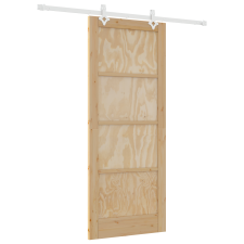 vidaXL Csúszó Ajtó tartozékokkal 83x202 cm Szilárd Fa Fenyő (3333560) nyílászáró