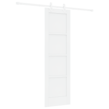 vidaXL Csúszó ajtó vasalattal Fehér 61x198.5 cm Tömör fenyő (3333549) nyílászáró
