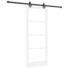 vidaXL Csúszóajtó hardver készlet Fehér 83x202 cm szilárd fenyőből (3332306) nyílászáró