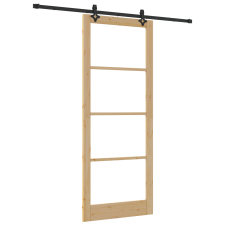 vidaXL csúszóajtó hardver készlettel 93x232 cm Tömör fenyő (3332319) nyílászáró
