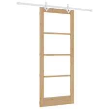 vidaXL csúszóajtó hardver szettel 83x202 cm tömör fenyő (3332221) nyílászáró