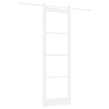 vidaXL Csúszóajtó hardver szettel, Fehér 78x232 cm, Masszív Fenyő (3332416) nyílászáró