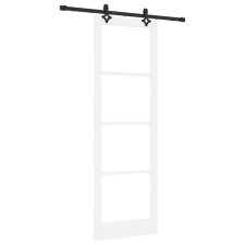 vidaXL Csúszóajtó hardver szettel Fehér 78x232 cm Tömör Fenyő (3332276) nyílászáró