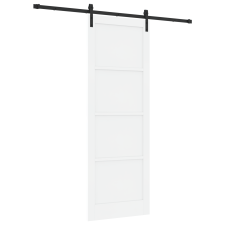 vidaXL Csúszóajtó Hardver Szettel Fehér 83x232 cm Masszív Fa Fenyő (3333313) nyílászáró