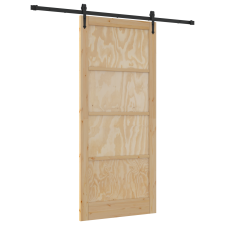 vidaXL Csúszóajtó szerelvény készlettel 93x211 cm Szilárd Fenyő (3333740) nyílászáró