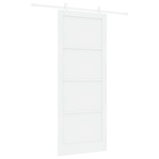 vidaXL csúszóajtó szerelvény kittel Fehér 93x232 cm Tömbfa Fenyő (3333575) nyílászáró