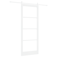 vidaXL Csúszóajtó szerelvény szett Fehér 93x232 cm Tömör fenyő (3332432) nyílászáró