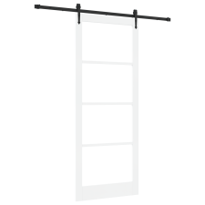 vidaXL Csúszóajtó szerelvénykészlettel Fehér 93x232 cm Tömör Fenyő (3332404) nyílászáró